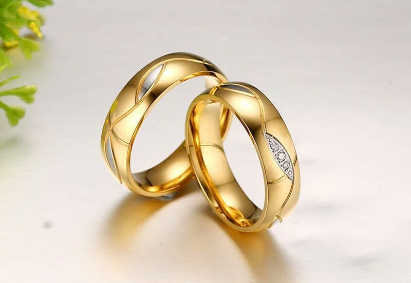 Alianzas para pareja en acero quirurgico - anillos - casamiento